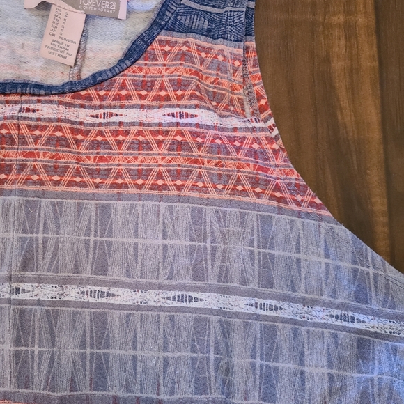 Sleeveless tribal boho earthy printed tank… - Picture 7 of 7